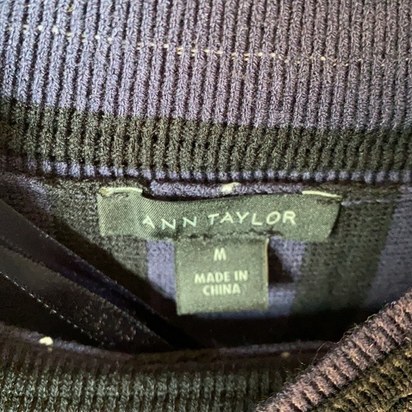 Ann Taylor Blue Striped Dress - Picture 2 of 4